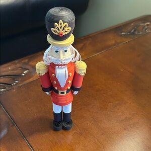 Red Quilled Nutcracker Figurine